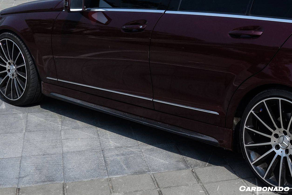 2008-2014 Mercedes Benz C Class W204 Sedan P Style Side Skirts - Carbonado Aero