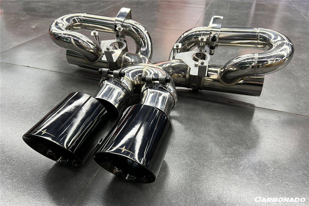 2019-2023 Porsche 911 992 Carrera/S/4/4S/Targa/Cabriolet Exhaust (for GT3 Style Bumper) - Carbonado Aero