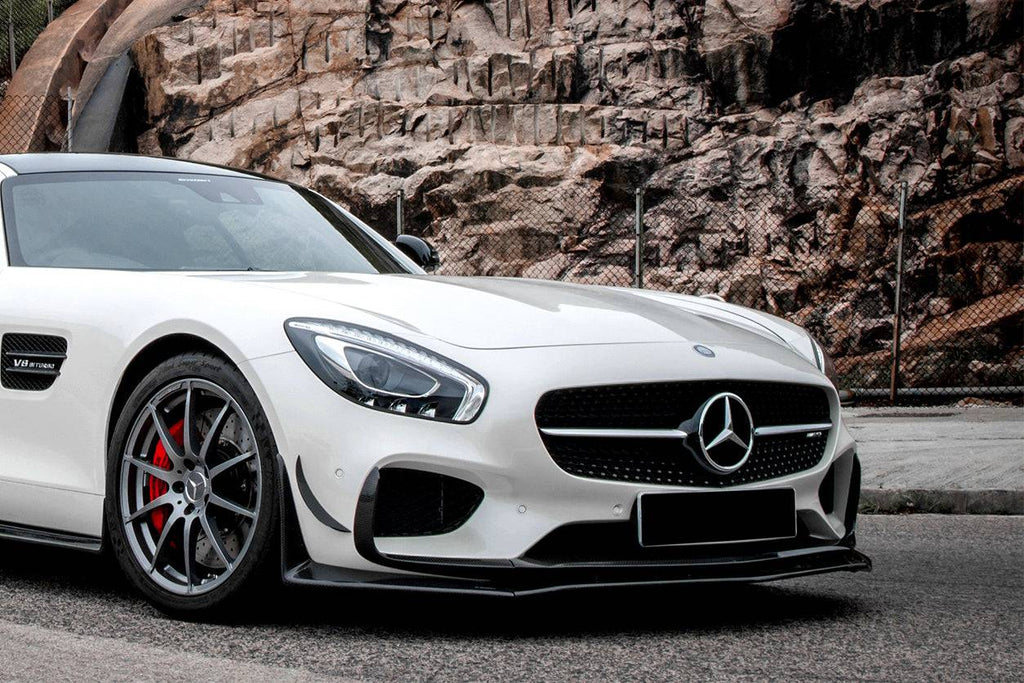 2015-2017 Mercedes Benz AMG GT/GTS RZS Style Carbon Fiber front bumper Canards - Carbonado