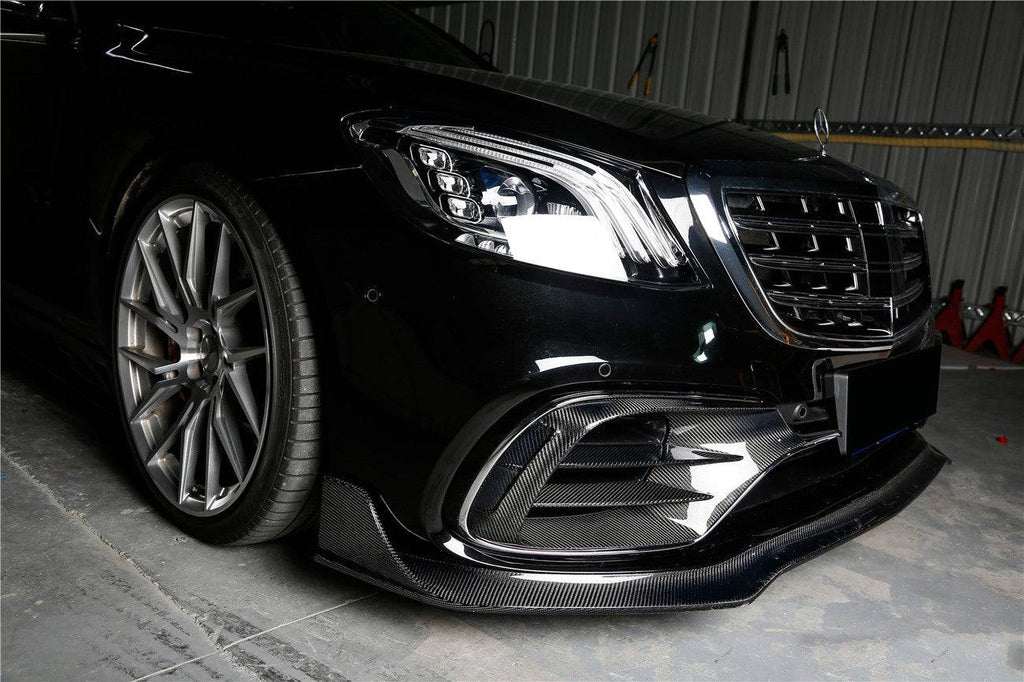 2017-2020 Mercedes Benz S63 AMG W222.2 Sedan MSY Style Carbon Fiber Front Lip - Carbonado Aero