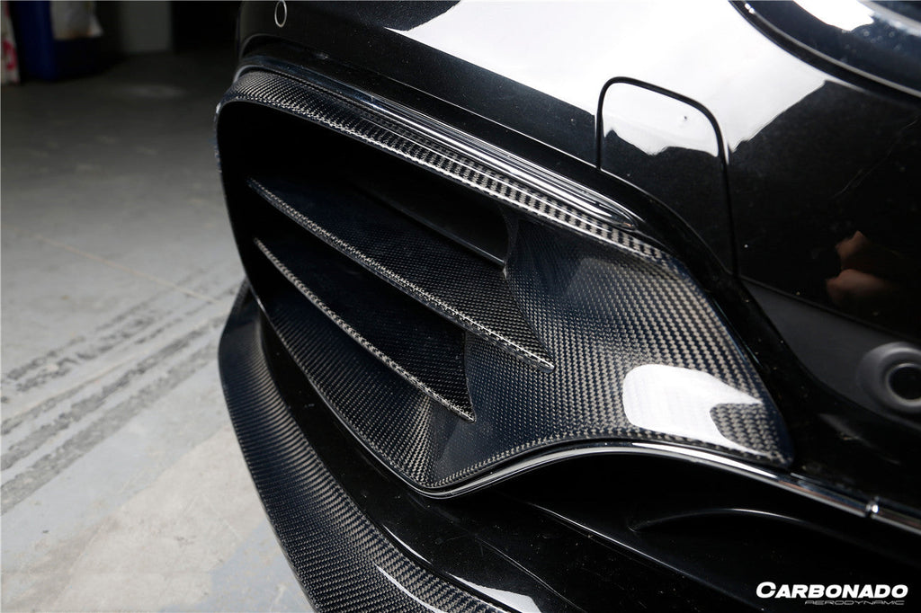 2017-2020 Mercedes Benz S63 AMG W222.2 Sedan MSY Style Carbon Fiber Front Bumper Vents - Carbonado Aero