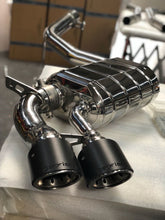 Load image into Gallery viewer, Capristo Exhaust Valved Exhaust System Mid-Pipes CES3 Remote Kit Carbon Fiber Tips Black BMW X5M F15 | X6M F16 2014-2013