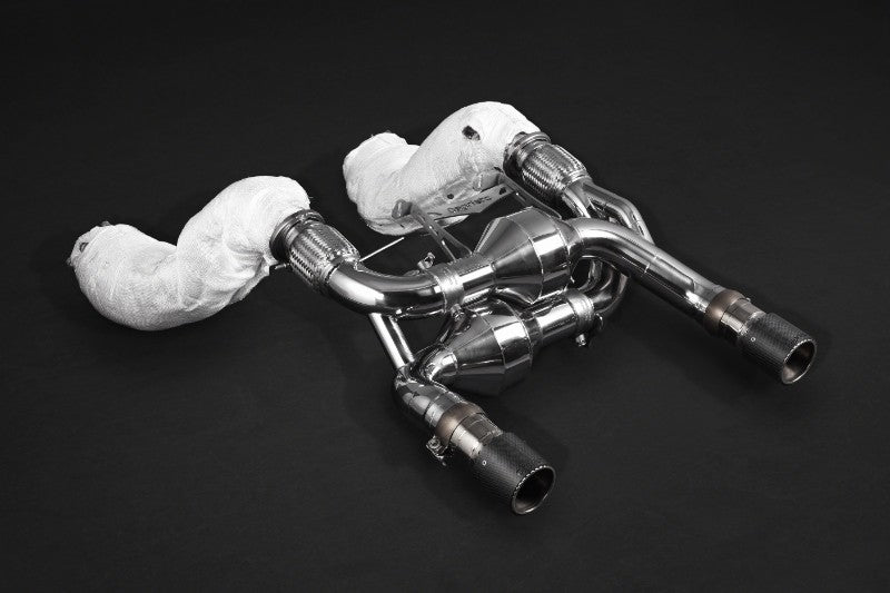 Capristo Exhaust Valved Exhaust System Race Pipes CES3 with Heat Blankets Black McLaren 720S 2017-2021