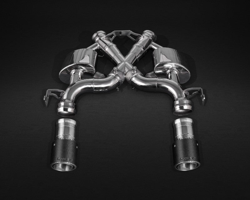 Capristo Exhaust Valved Exhaust System Race Pipes with Heat Blankets Black McLaren 675LT 2016-2017