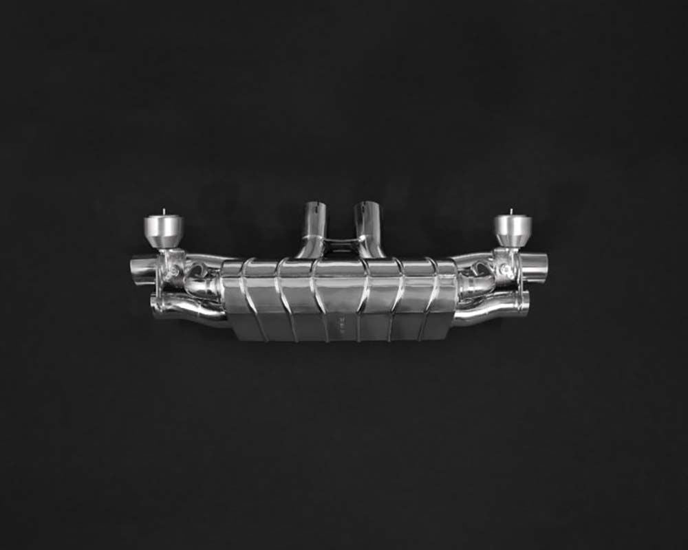 Capristo Exhaust Valved Exhaust System Carbon Silver Tips CES3 Porsche 536 Cayenne 3.0T/E-Hybrid 19+