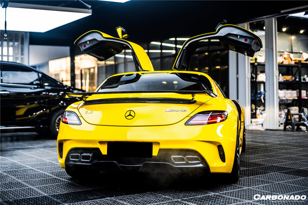 2010-2015 Mercedes Benz W197 SLS AMG BKSS Style Carbon Fiber Trunk Spoiler - Carbonado Aero