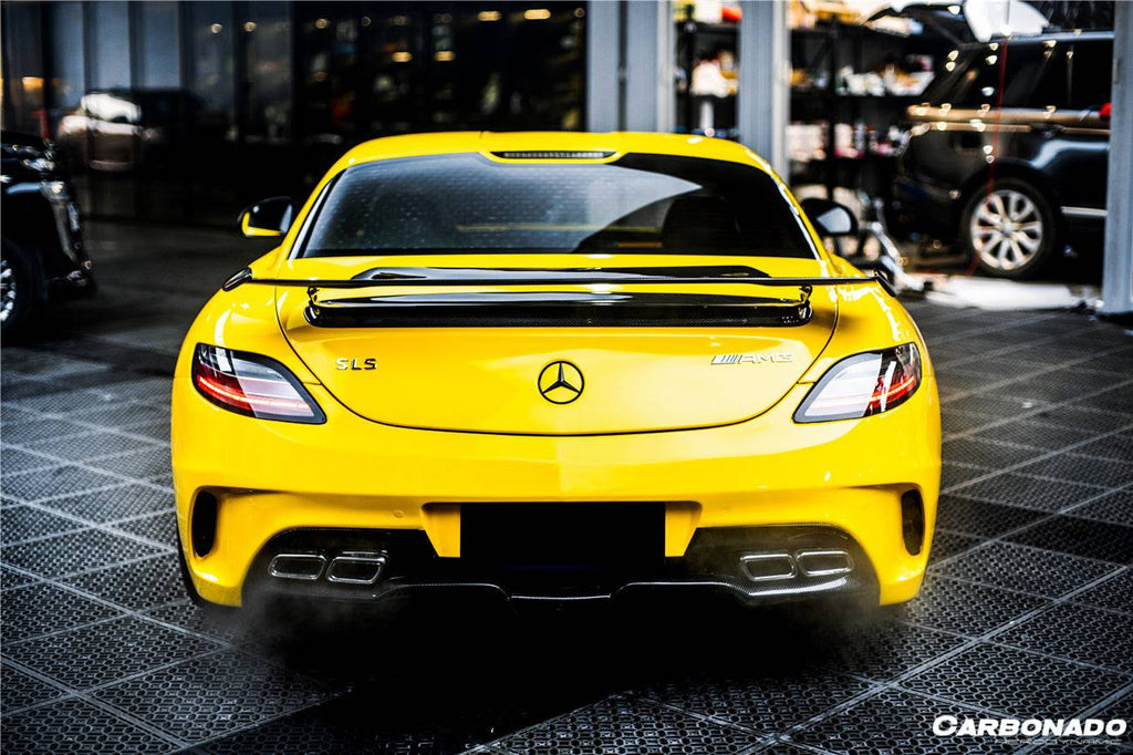 2010-2015 Mercedes Benz W197 SLS AMG BKSS Style Carbon Fiber Trunk Spoiler - Carbonado