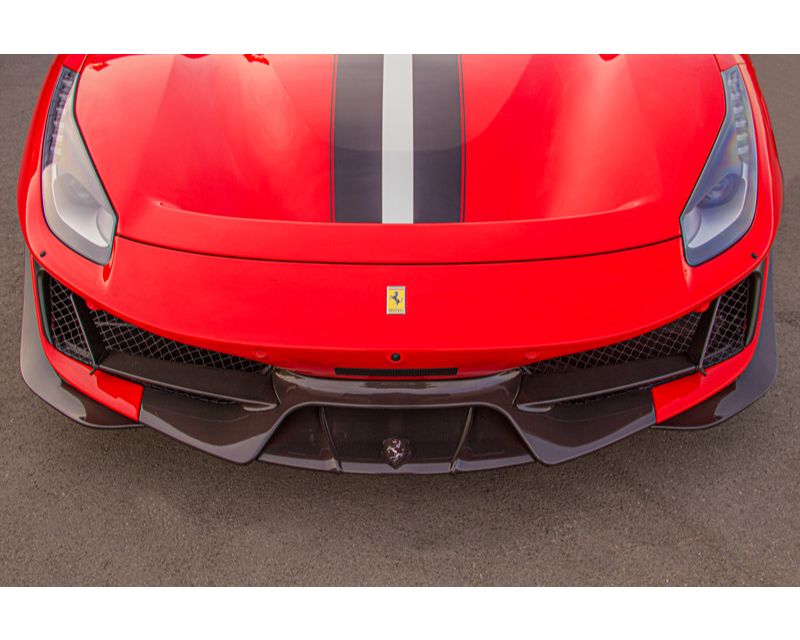 Capristo Exhaust Carbon Fiber Front Spoiler No Side Wings Ferrari 488 Pista 2019-2021