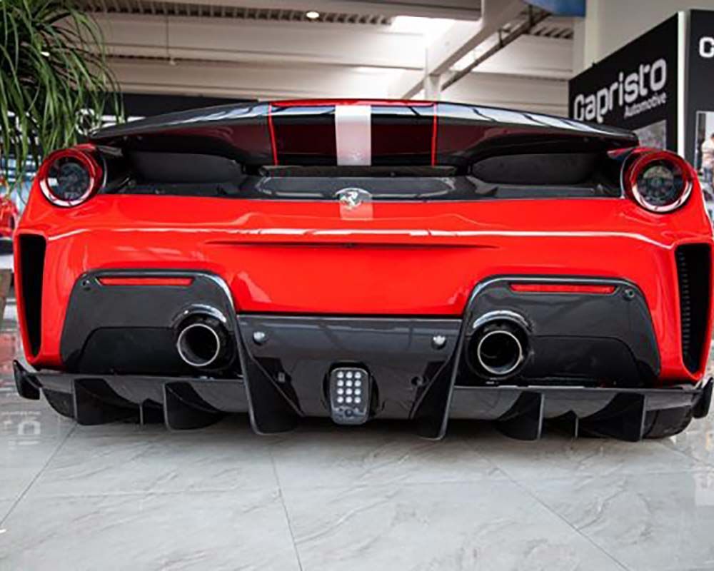 Capristo Exhaust Carbon Fiber Rear Diffuser Ferrari 488 Pista 2019-2021