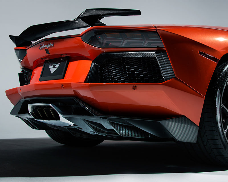 Vorsteiner V Aero Rear Diffuser Carbon Fiber PP 2x2 Glossy Lamborghini Aventador 2012-2014