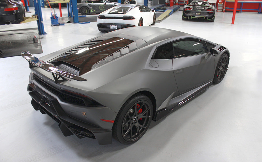 Vorsteiner Novara Edizione Aero Decklid Carbon Fiber PP 2x2 Glossy Lamborghini Huracan 2015-2019