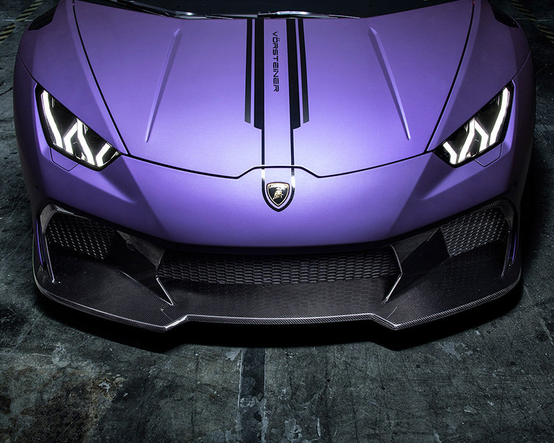 Vorsteiner Novara Edizione Aero Front Bumper w/ Front Spoiler Carbon Fiber PP 2x2 Glossy Lamborghini Huracan 2015-2019