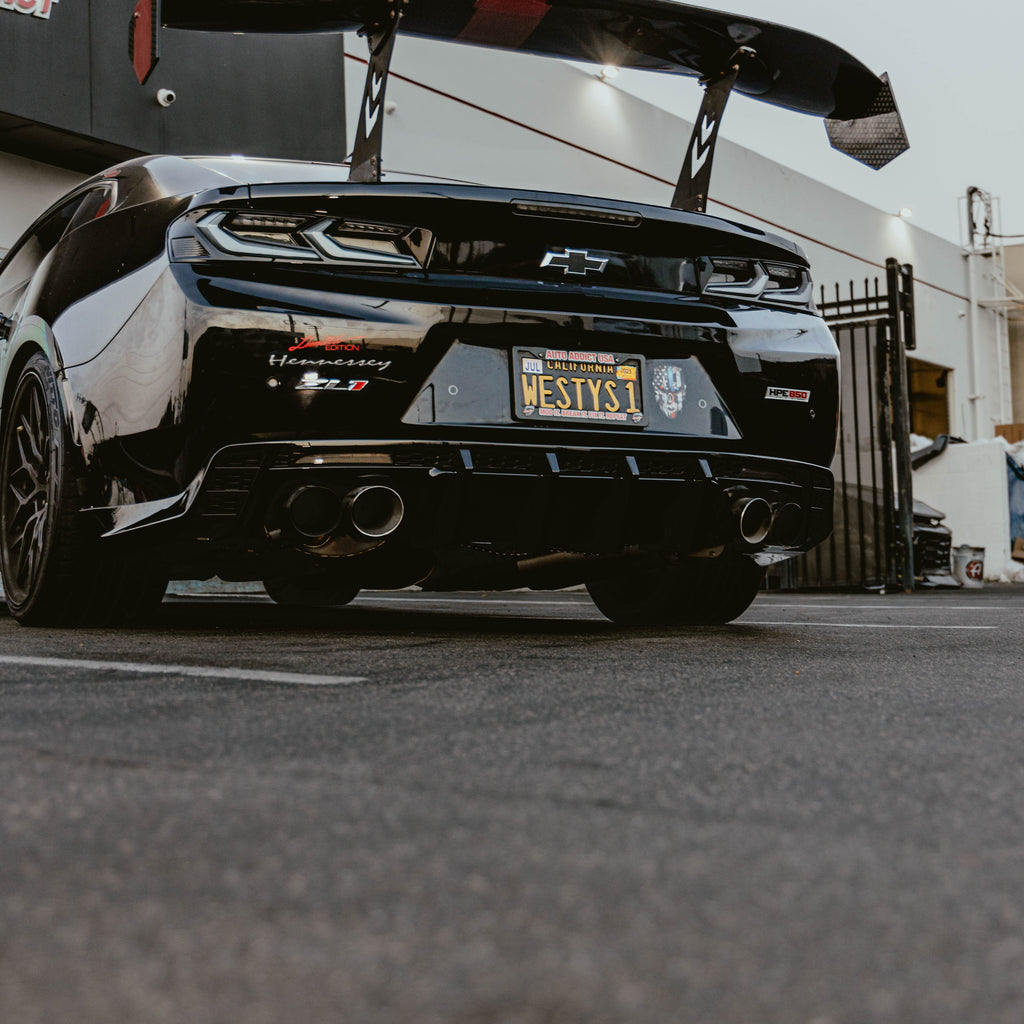 2017-2025 Chevy Camaro ZL1 / ZL1 1LE EVO Diffuser W/ Smokey Reflectors Gloss Black