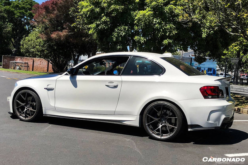 2008-2013 BMW 1 Series E82 E88 1M Style Side Skirts &amp; Wide Rear Fender Flare body kit - Carbonado Aero