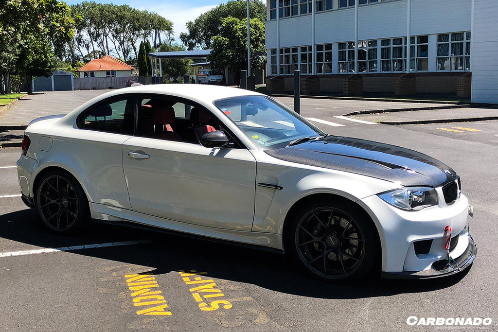 2008-2013 BMW 1 Series E82 E88 1M Style Side Skirts &amp; Wide Rear Fender Flare body kit - Carbonado Aero
