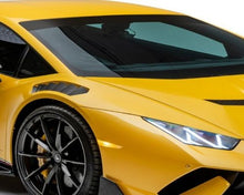 Load image into Gallery viewer, Vorsteiner Vincenzo Edizione Aero Front Fenders with Integrated Vents and Splash Sheilds Carbon Matrix PP Glossy Lamborghini Huracan Performante 2015-2019