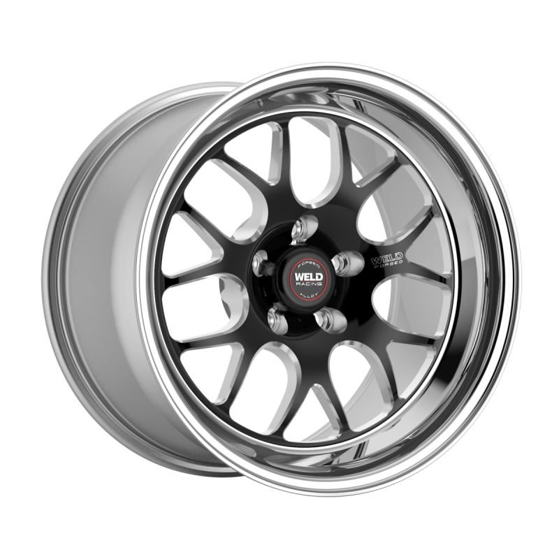 Weld S77 15x4 / 5x120.65 / 1.5 BS / 3.18 HB - Black Center - Polished Shell - Non-BL Wheel