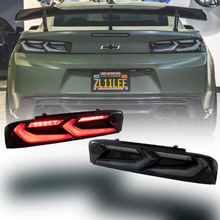 Load image into Gallery viewer, 2016-2018 CHEVY CAMARO UMBRA LED TAILLIGHTS GLOSS BLACK/SMOKE LENS