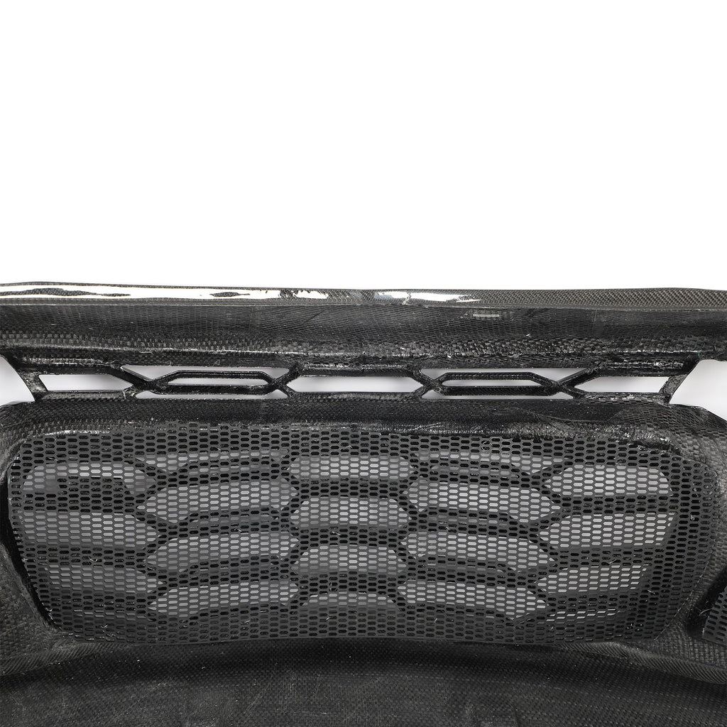 2010-2015 Chevy Camaro Black Panther 1PC Full Gloss Carbon Fiber Track Package Front Bumper Conversion