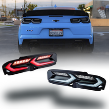 Load image into Gallery viewer, 2019-2025 CHEVY CAMARO UMBRA LED TAILLIGHTS GLOSS BLACK/SMOKE LENS
