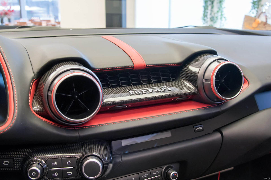 2017-2024 Ferrari 812 Superfast & GTS OE Style Dry Carbon Fiber AC Panel Trim - Carbonado