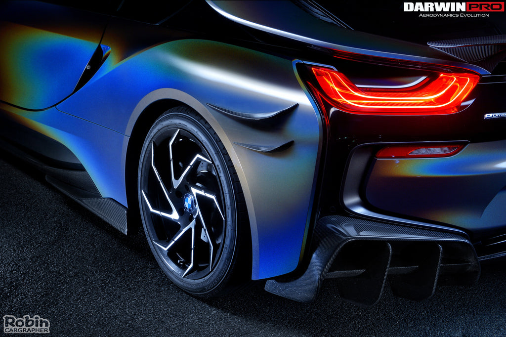 2014-2018 BMW i8 BZK Carbon Fiber Rear Canards - DarwinPRO Aerodynamics