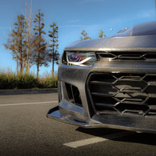 Load image into Gallery viewer, 2010-2015 Chevy Camaro Black Panther 1PC Full Gloss Carbon Fiber Track Package Front Bumper Conversion