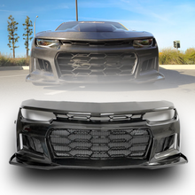 Load image into Gallery viewer, 2010-2015 Chevy Camaro Black Panther 1PC Full Gloss Carbon Fiber Track Package Front Bumper Conversion