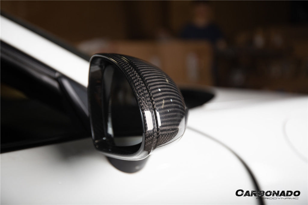 2012-2019 Porsche 911 991.1 991.2 Carrera    981 Cayman Boxster OEM Style Dry Carbon Fiber Mirror Housing Replacement