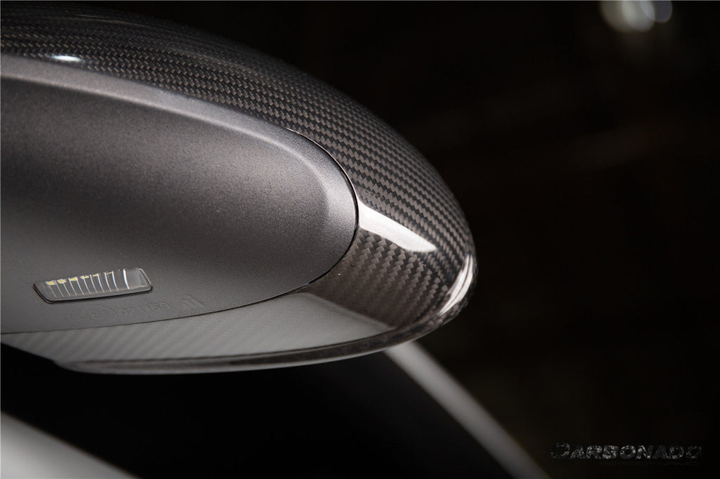 2012-2019 Porsche 911 991.1 991.2 Carrera    981 Cayman Boxster OEM Style Dry Carbon Fiber Mirror Housing Replacement