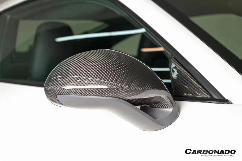 2012-2019 Porsche 911 991.1 991.2 Carrera    981 Cayman Boxster Convert Sport Style Dry Carbon Fiber Mirror Housing Replacement