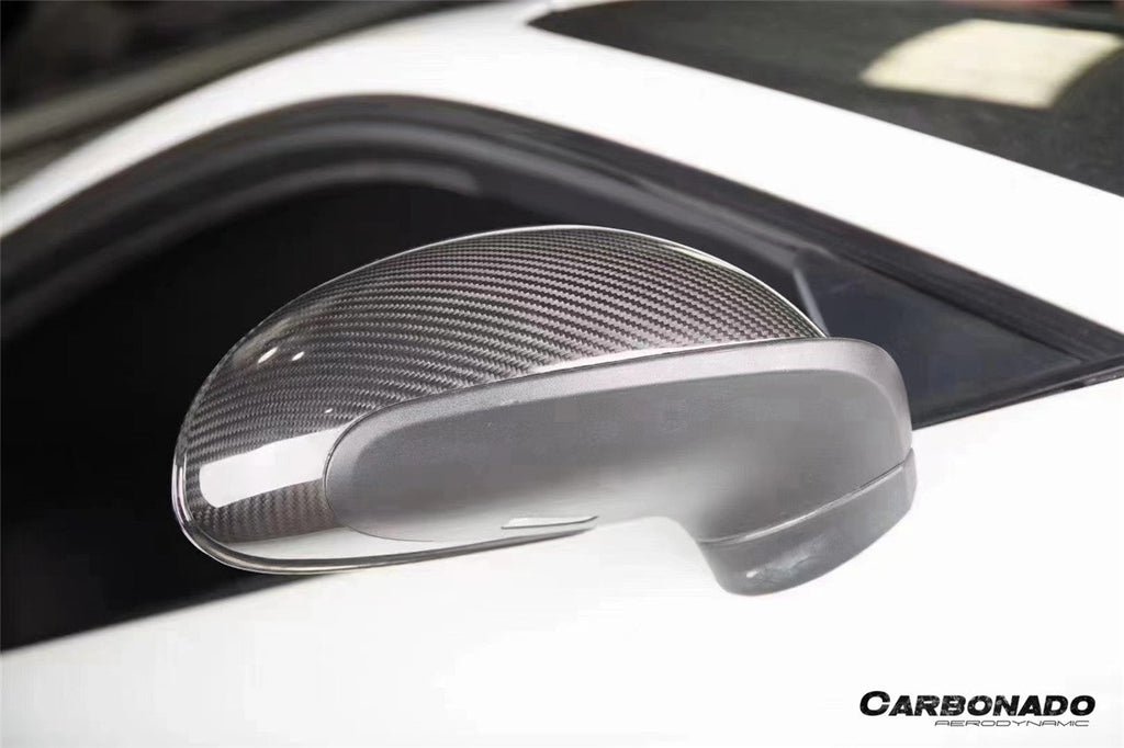 2012-2019 Porsche 911 991.1 991.2 Carrera    981 Cayman Boxster Convert Sport Style Dry Carbon Fiber Mirror Housing Replacement