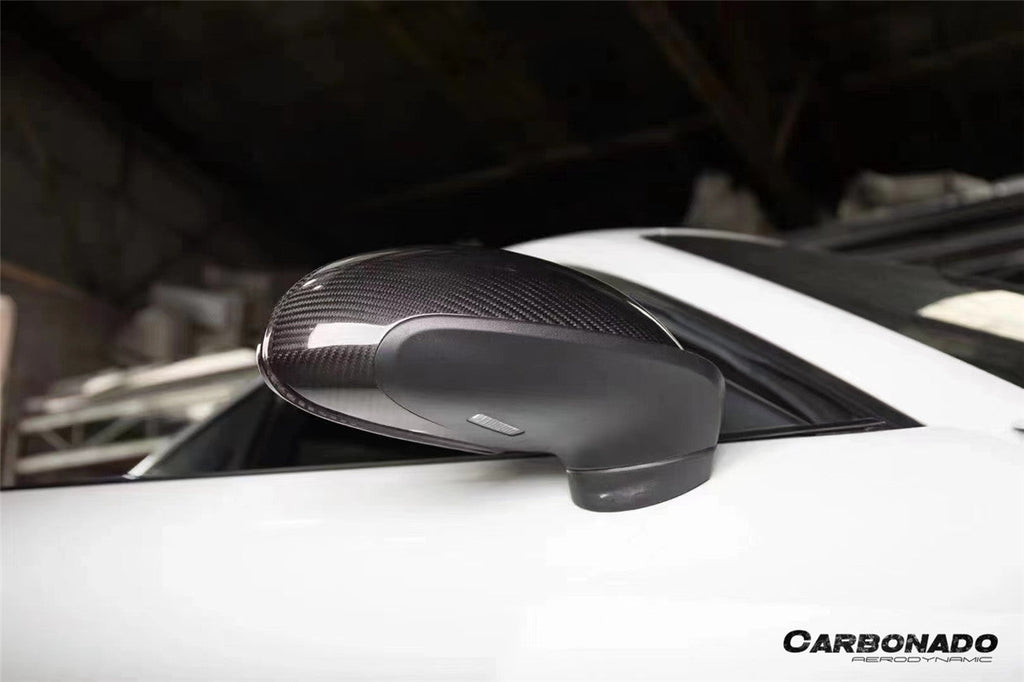 2012-2019 Porsche 911 991.1 991.2 Carrera    981 Cayman Boxster Convert Sport Style Dry Carbon Fiber Mirror Housing Replacement