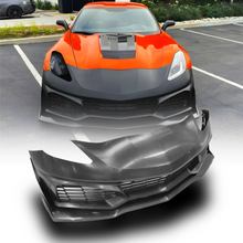 Load image into Gallery viewer, 2014-2019 Corvette C7 ZR1 Track Package Front Bumper Conversion 18pcs Full Kit Flat BLK