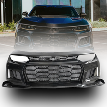 Load image into Gallery viewer, 2017-2025 Chevy Camaro ZL1 Black Panther 1PC Full Gloss Carbon Fiber Track Package Front Bumper Conversion