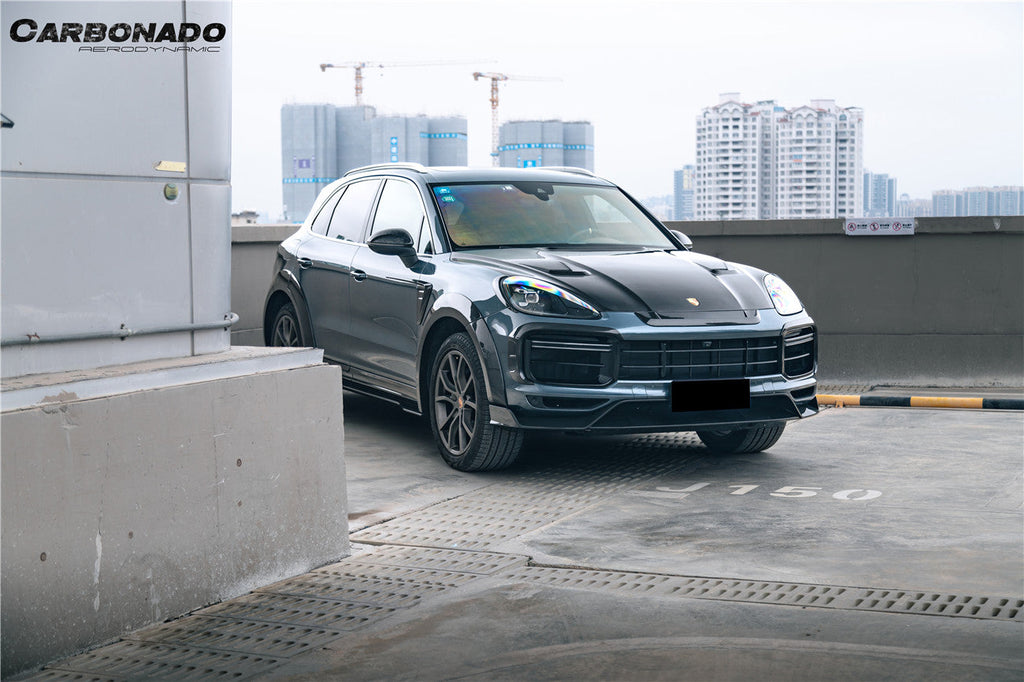 2018-2023 Porsche 9Y0.1 Cayenne Turbo MSY Style Dry Carbon Fiber Front Lip