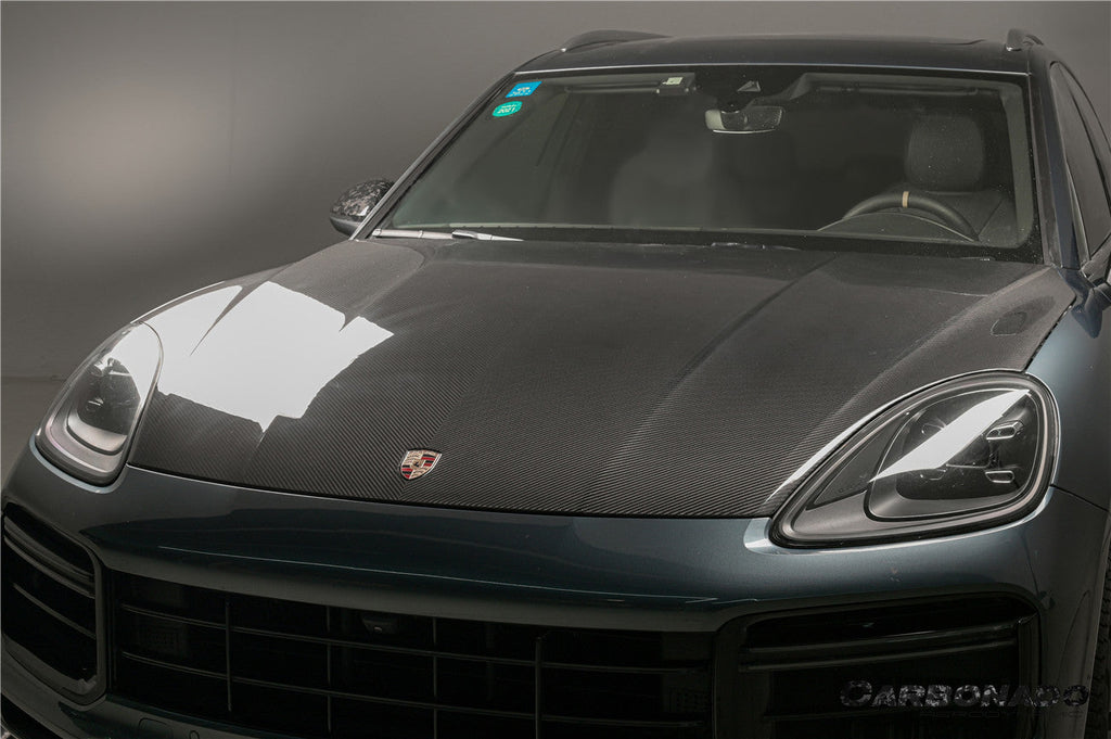 2018-2023 Porsche 9Y0.1 Cayenne    S  Coupe   E-Hybrid OEM Style Dry Carbon Fiber Hood