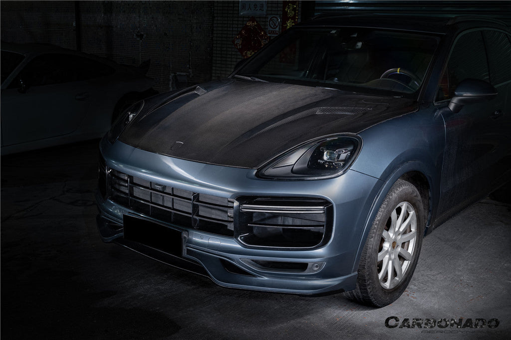2018-2023 Porsche 9Y0.1 Cayenne S    Coupe    E-Hybrid    Turbo TKT Style Dry Carbon Fiber Hood