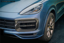 Load image into Gallery viewer, 2018-2023 Porsche 9Y0.1 Cayenne Turbo TKT Style Dry Carbon Fiber Front Bumper Vent Cover