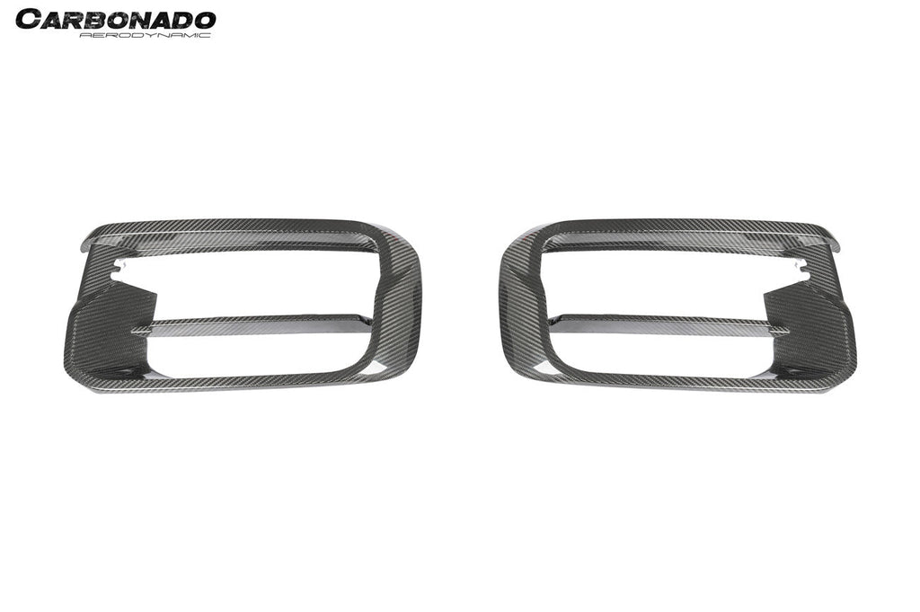 2018-2023 Porsche 9Y0.1 Cayenne Turbo TKT Style Dry Carbon Fiber Front Bumper Vent Cover