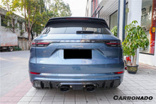 Load image into Gallery viewer, 2018-2023 Porsche 9Y0.1 9YA Cayenne &amp; S &amp; E-Hybrid TurboGT-Style Rear Bumper With Exhaust Adapter Pipe - Carbonado