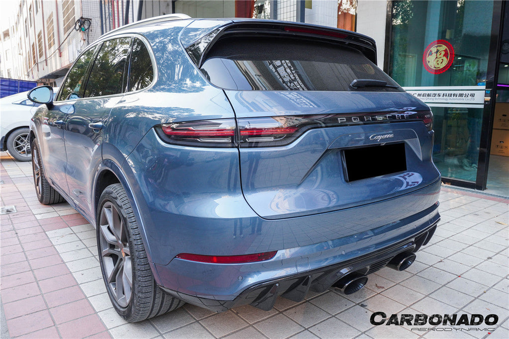 2018-2025 Porsche 9Y0.1 9Y0.2 9YA 9YB Cayenne    S    E-Hybrid TurboGT-Style Rear Diffuser With Exhaust Adapter Pipe