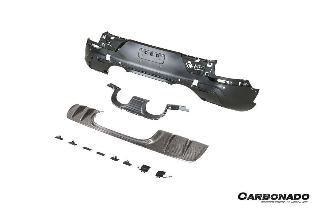 2018-2025 Porsche 9Y0 9YB 9YA Cayenne   S    Coupe    E-Hybrid TurboGT Style Rear Bumper With Exhaust Adapter Pipe