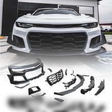 Load image into Gallery viewer, 2019-2025 Chevy Camaro ZL1 1LE Track Package Front Bumper Conversion 13pcs Full Kit Flat BLK for Non-RS Headlights