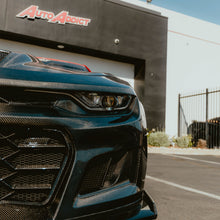 Load image into Gallery viewer, 2019-2025 Chevy Camaro SS RS LT Black Panther ZL1 1LE 1PC Full Gloss Carbon Fiber Track Package Front Bumper Conversion for RS Headlights
