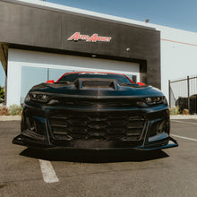 Load image into Gallery viewer, 2019-2025 Chevy Camaro SS RS LT Black Panther ZL1 1LE 1PC Full Gloss Carbon Fiber Track Package Front Bumper Conversion for RS Headlights