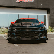 Load image into Gallery viewer, 2019-2025 Chevy Camaro SS RS LT Black Panther ZL1 1LE 1PC Full Gloss Carbon Fiber Track Package Front Bumper Conversion for RS Headlights