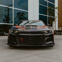 Load image into Gallery viewer, 2019-2025 Chevy Camaro SS RS LT Black Panther ZL1 1LE 1PC Full Gloss Carbon Fiber Track Package Front Bumper Conversion for RS Headlights