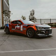 Load image into Gallery viewer, 2019-2025 Chevy Camaro SS RS LT Black Panther ZL1 1LE 1PC Full Gloss Carbon Fiber Track Package Front Bumper Conversion for RS Headlights