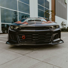 Load image into Gallery viewer, 2019-2025 Chevy Camaro SS RS LT Black Panther ZL1 1LE 1PC Full Gloss Carbon Fiber Track Package Front Bumper Conversion for RS Headlights